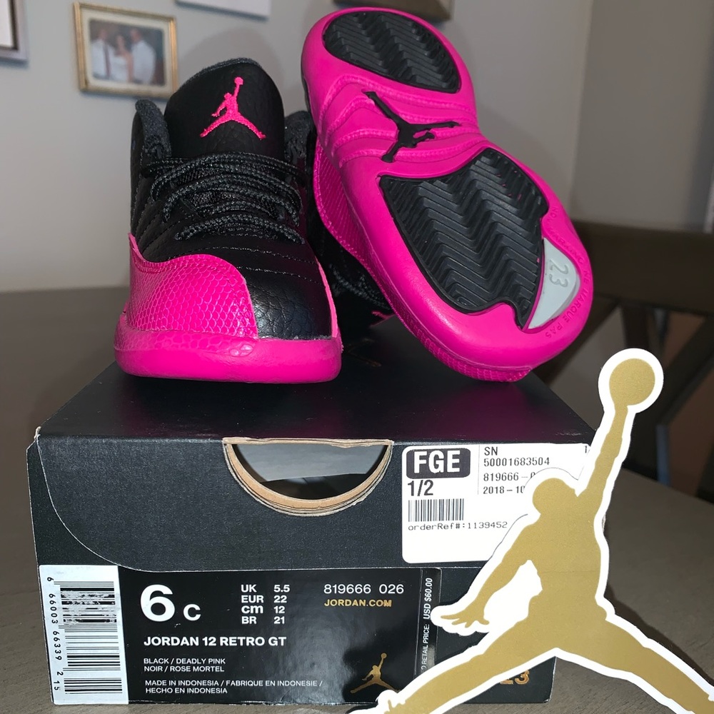 Nike Air Jordan XII 12 Retro TD Size 6C NIB